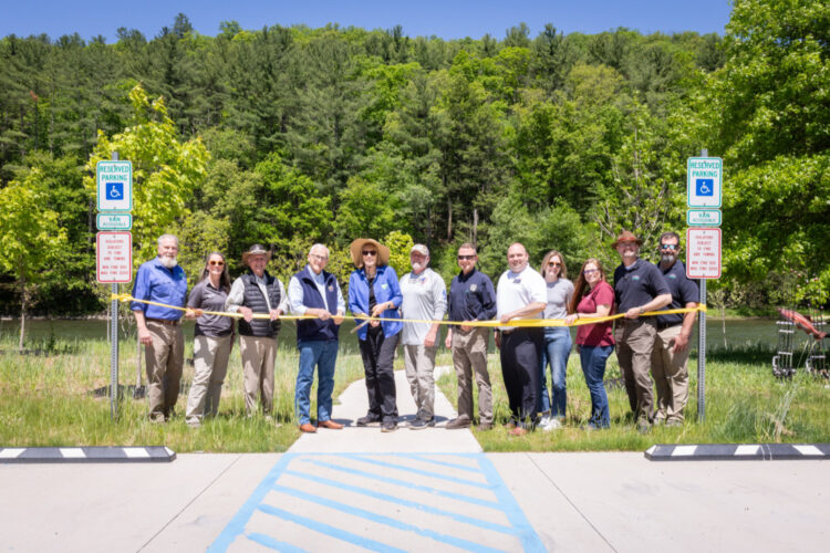 DCNR secretary, officials mark  opening of accessible fishing platform